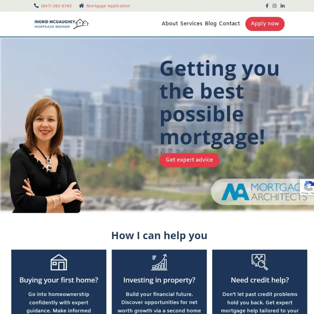Canadian Mortgage Co. homepage screenshot